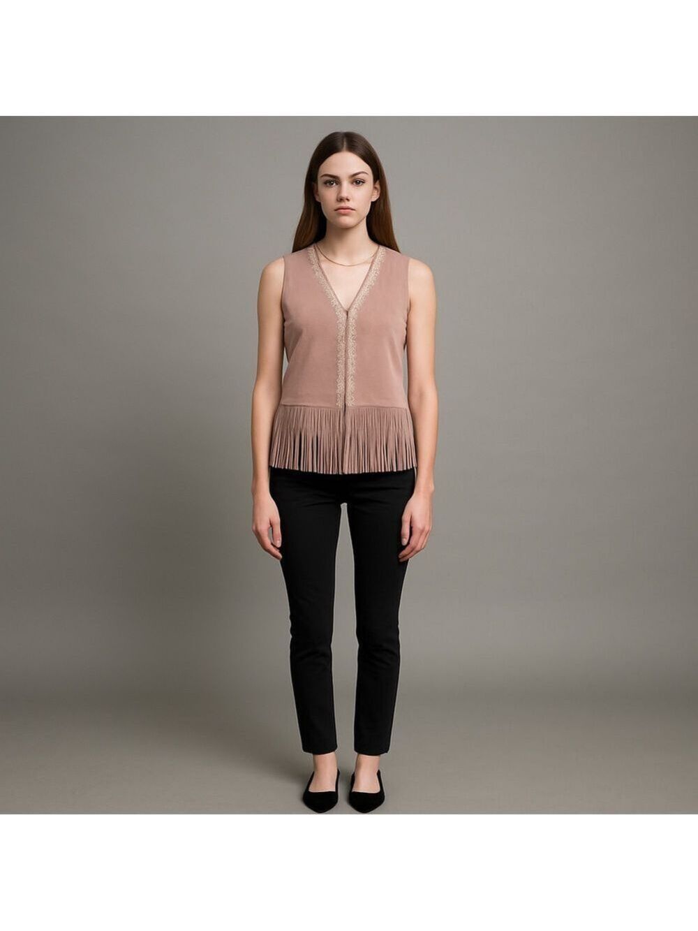 Solitaire Fringe Vest